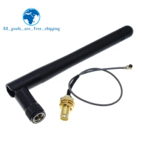 1PCS 2.4GHz 3dBi WiFi 2.4g Antenna Aerial RP-SMA Male Wireless Router+ 17cm PCI U.FL IPX To RP SMA Male Pigtail Cable Connector
