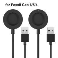 USB Charger Cable for Fossil Gen 6 / Gen 5 / Gen 4 Venture HR Sport Smart watch Charger Magnetic Smartwatch Accessories