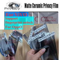 ฟิล์มความเป็นส่วนตัวเซรามิก เข้ากันได้กับรุ่น: OPPO Reno 14, 11, 12, 13, Pro, Vivo V50, V40, X200, X