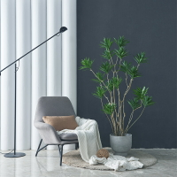 仿真植物百合竹北歐風綠植大型盆栽擺件客廳室內落地裝飾假樹造景