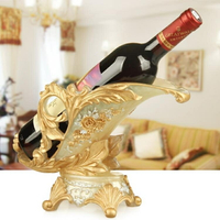 酒架歐式葡萄酒架創意紅酒架樹脂客廳家用酒櫃壁櫥裝飾品擺件空酒瓶架 快速出貨