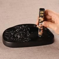 硯台 澄泥硯學生硯台磨墨硯台原石天然墨池硯台盒硯盤多功能墨盒書法用品研磨盤送墨條文房四寶初學者學生墨水端硯【HZ68750】