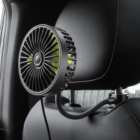 車載風扇汽車用強力制冷12V 24V通用車內空調降溫USB后排小電風扇