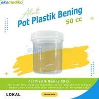 (20 Pcs) Pot Plastik Bening 50cc / Pot Bening 50cc / Pot Urine / Pot Sample 50cc 50ml