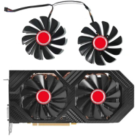2pcs FDC10U12S9-C CF1010U12S CF9010H12S DC 12V 0.35A XFX RX580 GPU Radiator Fan for XFX RX 590 580 570 Graphics Card Cooling