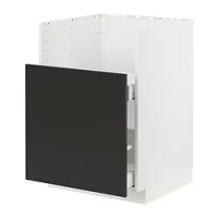 kabinet dasar u wastafel TALLSJÖN, putih/Nickebo matt antrasit, 60x60 cm