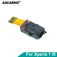 Aocarmo For Sony Xperia 1 III X1iii Earphone Jack Headphone Hole Connector Audio Flex Cable Replacement Part