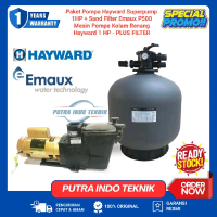 Paket Pompa Hayward Superpump 1HP + Sand Filter Emaux P500 Mesin Pompa Kolam Renang Hayward 1 HP - P