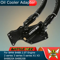 Oil Cooler Filter Adapter Connector Aluminum Oil Cooler Sandwich Plate Adapter For BMW F30 B48B Engine 3 Series X3 X5
