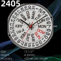 New Genuine Miyota 2405 Watch Movement Citizen Original Quartz Mouvement Automatic Movement 3 Hands Date At 3 watch parts