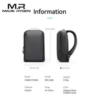 Mark Ryden MR2408 Tas Ransel Backpack Laptop Rigan Waterproof Grey