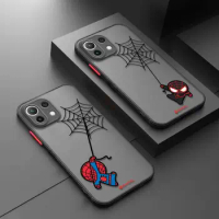Spider-Man Cartoon Phone Case For Xiaomi Poco X3 NFC X4 X5 12T Mi 9T 10T Pro 13 Mi 11 Lite 12 12X M5 C40 C50 C51 Matte Shell