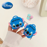 Disney Stitch Airpods Earphone Case Cute School Bag Anime Figures Model Soft Shell Wireless Headphone Cover 1 and 2 3 Pro Gifts