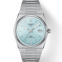【TISSOT 天梭 官方授權】PRX POWERMATIC 80 經典機械錶 男錶 手錶(T1374071135100/冰藍)