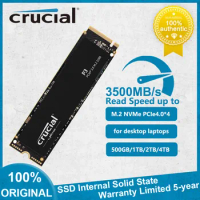 Crucial P3 500GB 1TB 2TB 4T NVMe Read up to 3500MB/s Internal Solid State Drive PCIe 3.0 3D NAND M.2 2280 SSD for Desktop Laptop