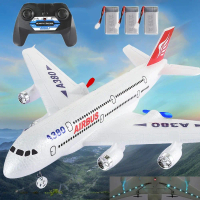 Pesawat kawalan jauh 2 saluran untuk kanak-kanak, mainan pesawat buih EPP 2.4G untuk Airbus A380, pe