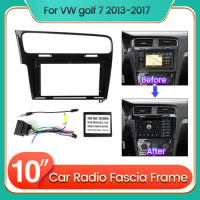 2 DIN Android Car Radio Multimedia Navigation Fascia Frame for Volkswagen VW Golf 7 2013-2020 MK7 Dashboard Panel Bezel Bracket