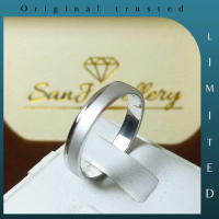 Cincin Nikah Tunangan Kawin Pria | Perak 950 Asli | Pilihan Palladium Platinum Emas Putih SAN950 P97