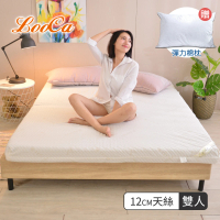 【LooCa】送枕x2-抗菌天絲12cm記憶床墊(雙人5尺)
