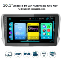 10.1“ Android 10 2 Din Car Radio Multimedia Video MP5 Player Navigation GPS CarPlay For PEUGEOT 2008 (2013-2020)
