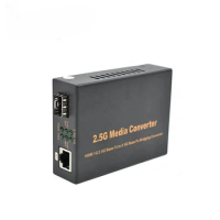 2.5G SFP Fiber Ethernet Media Converter to RJ45 SFP+ Media Converter
