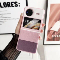 Splicing Color Soft Touch Fur Phone Case For VIVO X Flip Shockproof TPU Cover Fundas