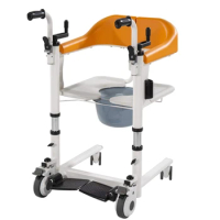 Old Man Home Care Commode Chair Toilet Shower Transfer Chair Bathroom Seat With Wheel