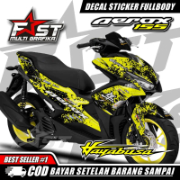 Decal Sticker Full Body Yamaha Aerox 155 Stiker Dekal Motor Aerox 155 OLD motif hayabusa Motorcycle