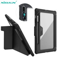 Nillkin For Samsung Galaxy Tab S9 Ultra Case Bumper Leather Case Pro Multi-angle Folding Style For Galaxy Tab S9 Plus/S9 Cover