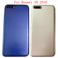 Battery Cover Rear Door Back Case Housing For Huawei Y6 2018 Back Cover with Camera Lens Logo Repair Parts