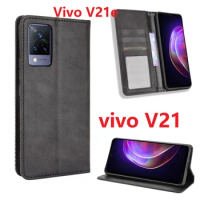 Wallet Leather For Vivo V21e V21 V29e Y200 Y17s Y36 Y78 X60 Pro Case Magnetic Flip Book Stand Card Protection Cover