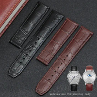 Cow leather watchband 20mm 22mm black brown bracelet without buckle for Maurice Lacroix men's watch accessories