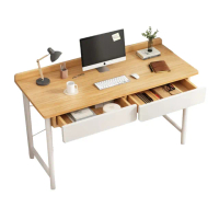 【AOTTO】北歐風加厚加寬雙抽書桌-140CM(電腦桌 辦公桌 工作桌)
