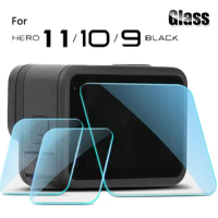 Screen Protector for GoPro Hero 11 10 9 Ultra Clear Tempered Glass Back Protection Lens Cover Films for GoPro Hero 9 10 11