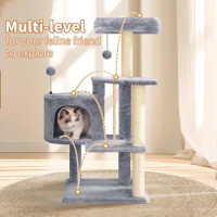 Cat Tree Scratching Toy Activity Centre Cat Tower Furniture Scratching Post, Cat Furniture
