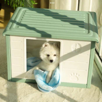 Dog Kennels Outdoor Winter Warm Dog Houses Waterproof Indoor Puppy Den Cat House Creative House for Dogs Outdoor Four Seasons MC