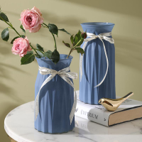 歐式玻璃花瓶ins風北歐水培富貴竹水養插花瓶客廳彩色擺件干花瓶
