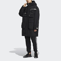 Adidas Rifta Padded [HS9459] 男 長版連帽外套 戶外 休閒 防風 保暖 國際版 黑
