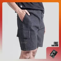 Prodigo - Celana Pendek Cargo Denim Muna Motif 1 I Short Pants Denim I Celana Cargo Pendek Pria I Sh