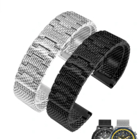 Stainless Steel Watch Strap Male for Citizen Air Eagle Mido Helmsman IWC Armani Stainless Steel Male 22mm 23mm Milan Mesh Belt