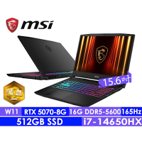 MSI微星 Katana 15 HX B14WGK-059TW 15.6吋電競筆電(i7-14650HX/16G/512G SSD/RTX5070-8G/Win11)