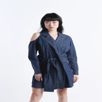 BJ JEANS Dress ผู้หญิงรุ่น EJLGF-0134 สีกรมท่า