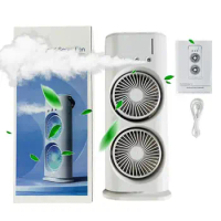 Mini Evaporative Air Cooler Double-Ended USB Rechargeable Portable Mini Air Conditioner Spray Fan Portable Air Conditioners Fan