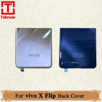 Original New Back Battery Cover For vivo X Flip Back Cover V2256A Hard Bateria Protective Phone Rear Case Replacement Parts