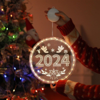 新款聖誕節发光字母吸盘挂灯LED灯串电池款圣诞夜灯装饰氛围感灯