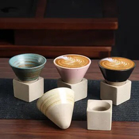 Japanese StyleCoarse Pottery Tea Cup Ceramic Mug Retro Water Cup Conical Coffee Cup