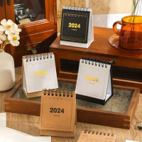 Fresh Dragon Year Desk Calendar Portable Simple Standing Calendar Creative Mini Schedule Planner