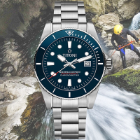TITONI 梅花錶 海洋探索 SEASCOPER 300 天文台認證 陶瓷圈 潛水機械腕錶 42mm / 83300S-BE-705