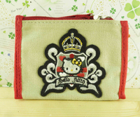 【震撼精品百貨】Hello Kitty 凱蒂貓-拉鍊零錢包-紅羽飾