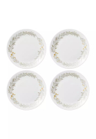 Corelle Corelle 4 Pcs Vitrelle Tempered Glass Dinner Plates - Silver Crown